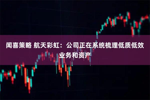 闻喜策略 航天彩虹：公司正在系统梳理低质低效业务和资产